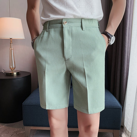 Shorts Casuales para Hombre Tela Waffle Corte Slim - Image 3