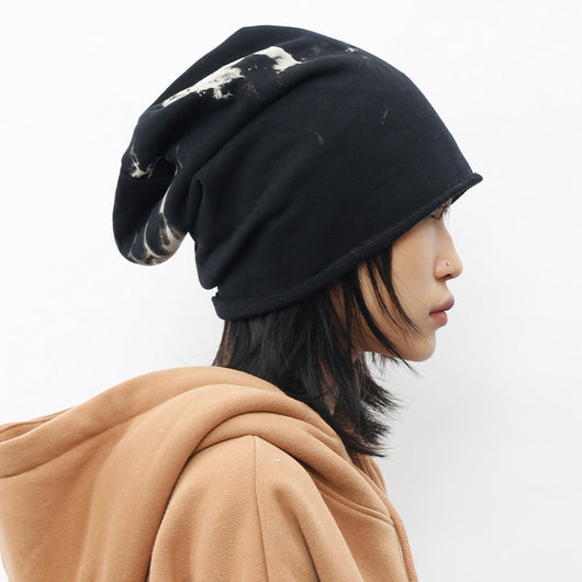 Gorro Tie-Dye de Felpa Negra para Hombre y Mujer - Otoño e Invierno - Image 17
