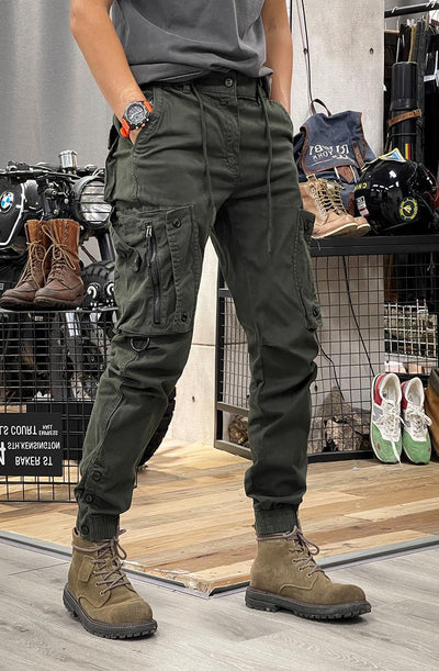 Pantalones Tácticos Casual de Pierna Recta para Hombre con Puños Ajustables - Image 7