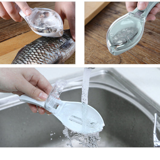 Raspador de Escamas de Pescado con Cuchillo Desarmable - Herramienta de Limpieza de Cocina - Image 24