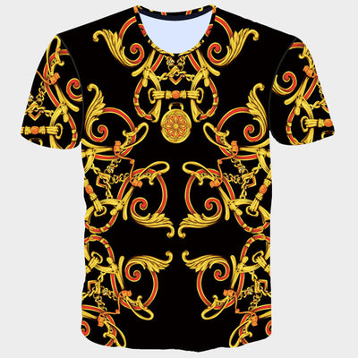 Camiseta Cuello Redondo Manga Corta con Estampado Digital 3D - Image 6