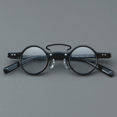 Gafas Retro Marco Redondo Pequeño Estilo Japonés - Image 19