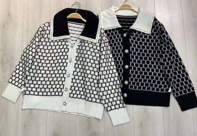 Cardigan Tejido Estilo Occidental con Efecto Silueta Esbelta