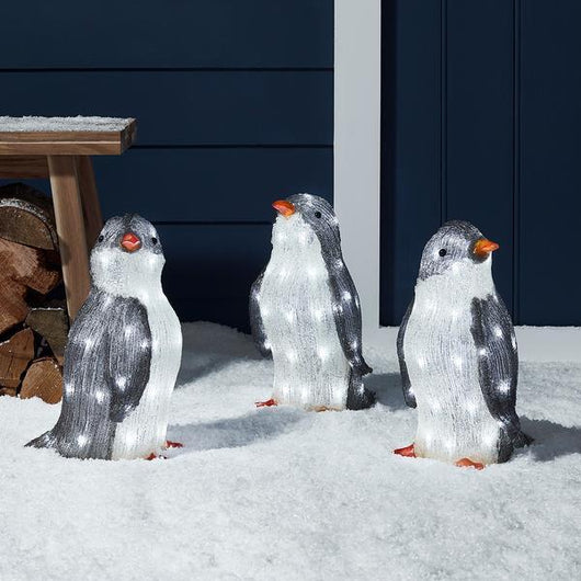 Adorno Navideño Pingüino Luminoso de Acrílico - Image 7