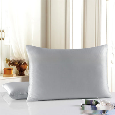 Funda de Almohada Doble Cara de Seda Pura 19 M Color Sólido - Image 2