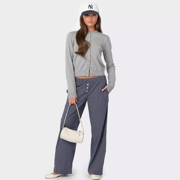 Cardigan de Mujer Botones Manga Larga Colores Lisos - Otoño Invierno