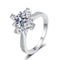 925 Sterling Plateado Microset 1 Carat Moissanite Ring One Carat Moissanite 9