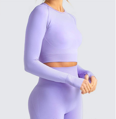 Conjunto Deportivo Sin Costuras de Alta Elasticidad para Yoga y Gimnasio - Image 6