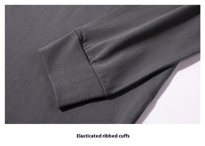 Camiseta Básica de Algodón con Cuello Redondo y Manga Larga para Hombre - Image 13