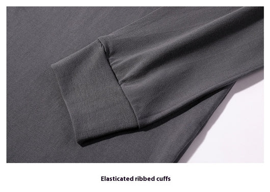 Camiseta Básica de Algodón con Cuello Redondo y Manga Larga para Hombre - Image 13
