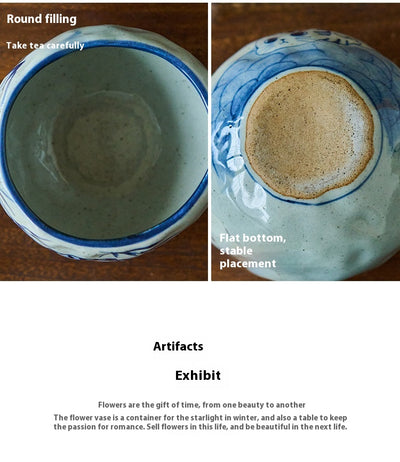 Taza de Café Artesanal de Porcelana Azul y Blanco con Diseño de Gato - Image 12