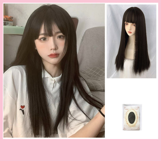 Peluca Lolita Cabello Largo Liso Ondas de Agua Natural Voluminosa - Image 10