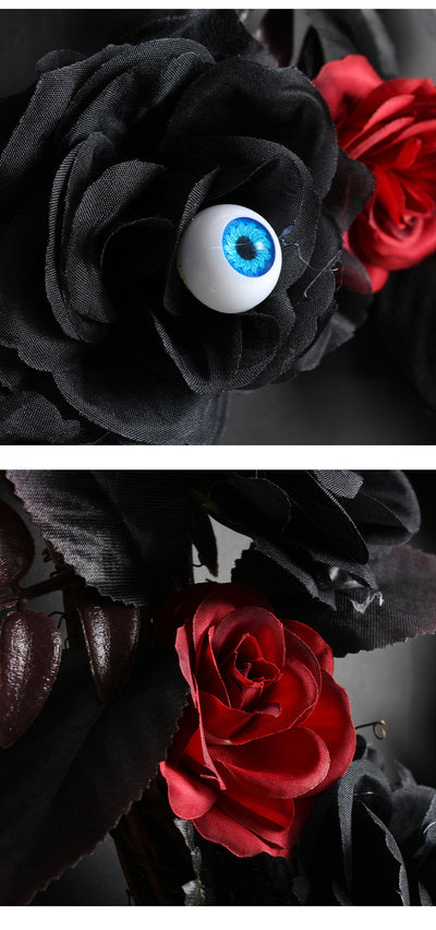 Guirnalda de Rosas Artificiales y Ojos Terroríficos con Ramas Secas para Halloween - Image 9