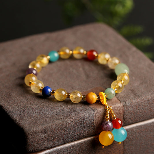 Joya de Cristal de Oro Natural Brasileño - Diseño Exclusivo Multiusos