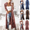 Cardigan Largo de Terciopelo para Mujer - Abrigo Cortavientos Elegante