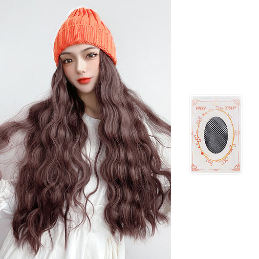 Gorro Tejido Integrado con Peluca de Cabello Rizado Efecto Agua - Image 11