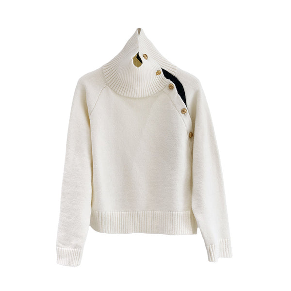Suéter Cuello Alto Versátil de Manga Larga para Mujer