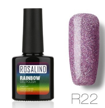 Esmalte de Gel Fotocurable ROSALIND sin Químicos - Sistema Arcoíris con Brillos - Image 29
