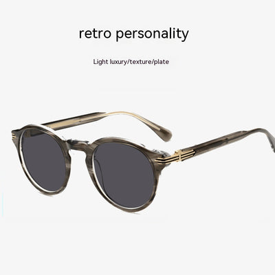 Gafas de Sol Retro Japonesas para Hombre - Montura Redonda con Protección UV - Image 3