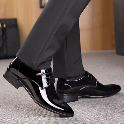 Zapatos de Cuero Charol Negro para Trajes de Negocios - Image 9