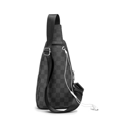 Bolsa Bandolera Cuadros para Hombre - Mochila de Pecho y Maletín - Image 3