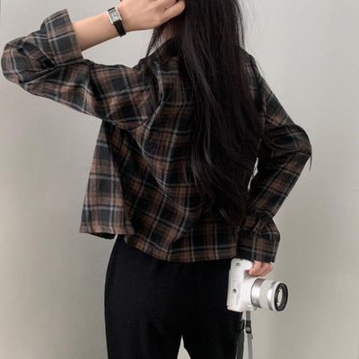 Camisa Cuadrille Oversized de Manga Corta - Image 26