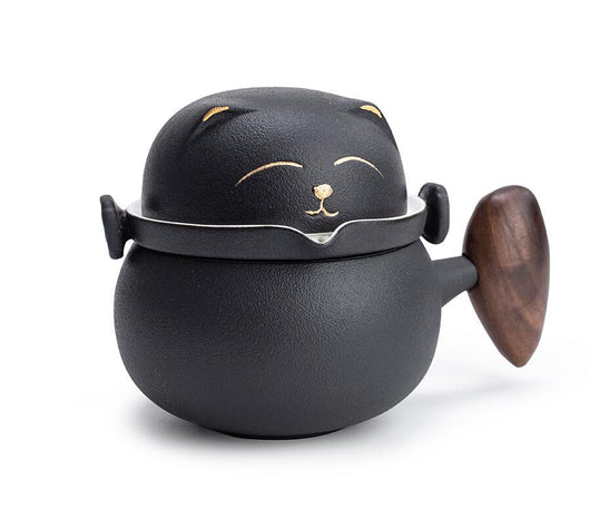 Juego de Té Portátil con Bolsa - Tetera de Cerámica para Viajes