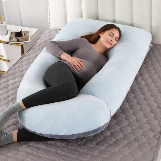 Almohada Ergonómica en Forma de G con Terciopelo Cristal Extraíble para Dormir de Lado - Image 16