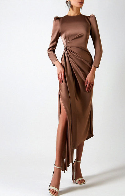 Vestido Slim Elegante con Detalle Asimétrico en Cadera - Image 11