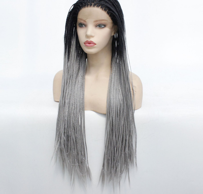 Cinta para Cabeza Trenzada Gris Triple Hebra - Image 4
