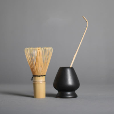 Cepillo Mezclador de Estilo Japonés y Accesorios para Ceremonia del Té