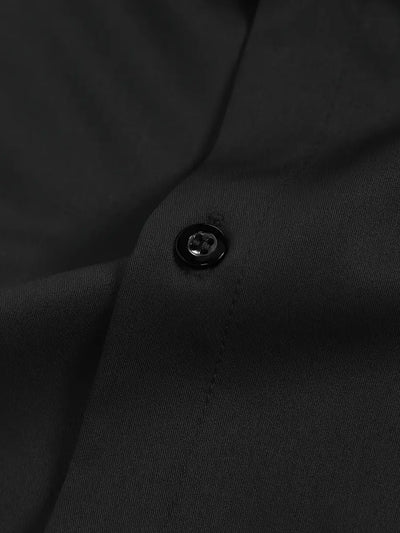 Camisa Social Casual Hombre Manga Larga Botones Color Sólido Vacaciones - Image 36