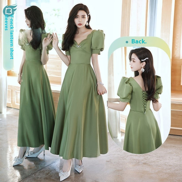 Falda Satinada Verde Aguacate para Mujer - Colección Primavera Sisters