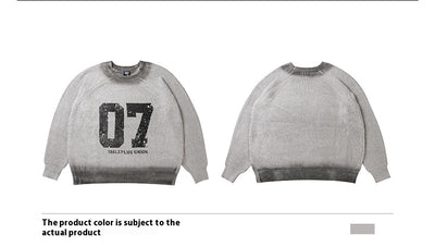 Suéter Holgado de Pana Bedford con Estampado de Letras - Image 7
