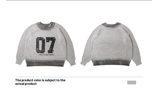 Suéter Holgado de Pana Bedford con Estampado de Letras - Image 7