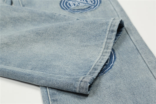 Jeans Hombre Rotos Deslavados con Bordado Artesanal - Image 9