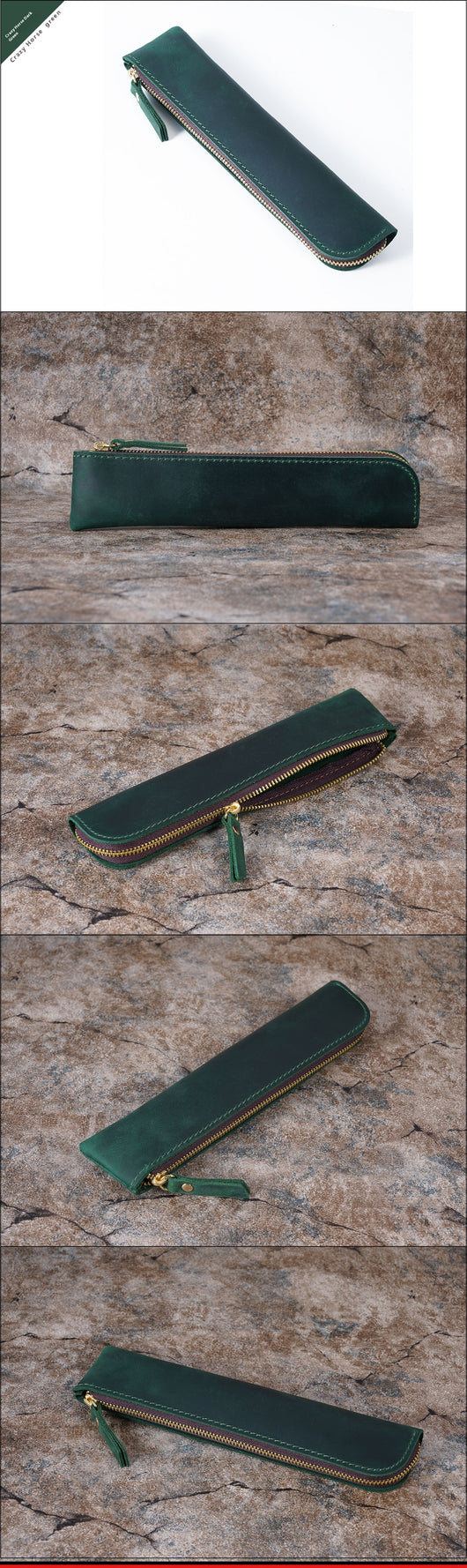 Estuche Portalápices de Cuero Genuino Estilo Retro - Image 17