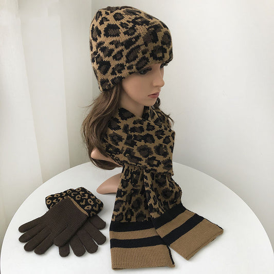 Traje Estampado Leopardo Europeo Cálido y Grueso