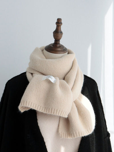 Bufanda Cálida de Color Liso para Mujer - Otoño e Invierno - Image 21