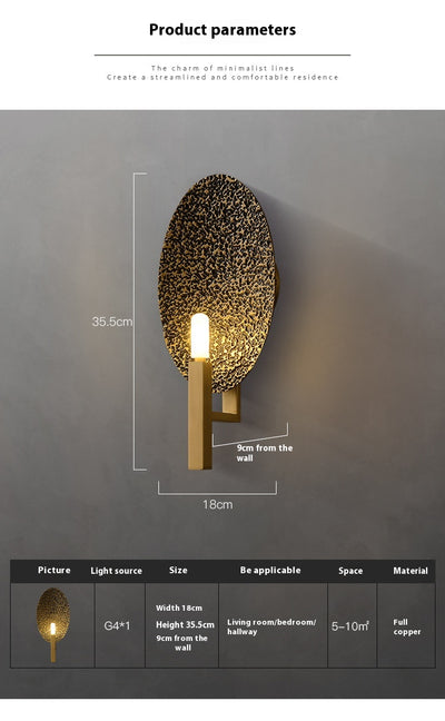 Lámpara de Pared Decorativa Moderna en Cobre Artístico - Image 14