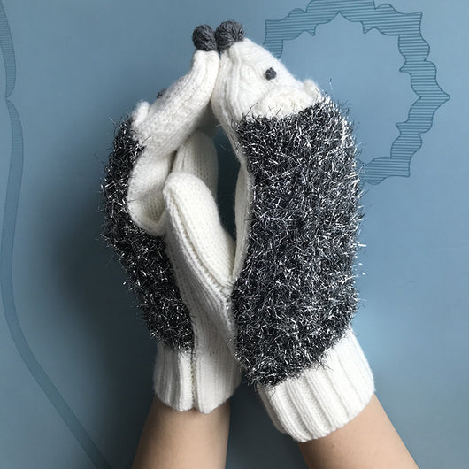 Guantes Tejidos Cálidos con Bordado Invierno - Image 5