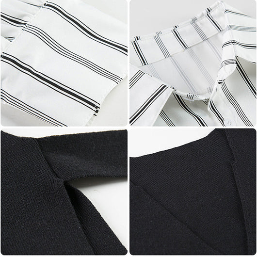 Camisa a Rayas de Dos Piezas - Image 9