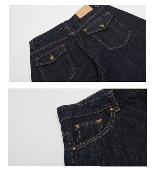 Jeans Retro Americano Tiro Alto Azul Oscuro - Image 2