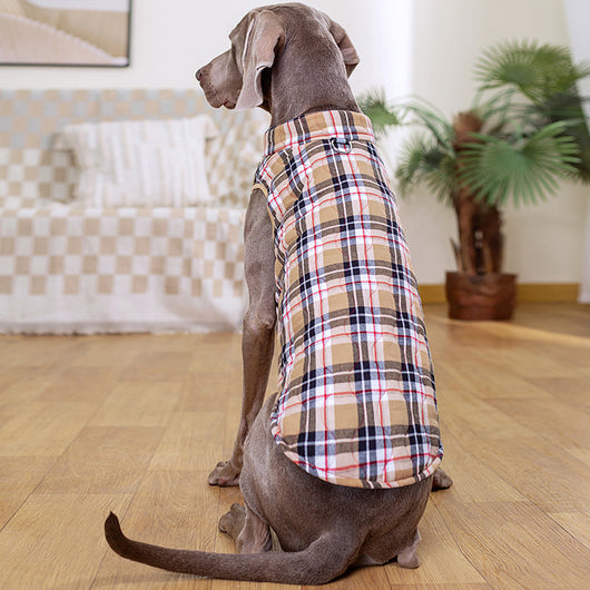 Abrigo Térmico para Perros con Cierre de Cremallera - Chaqueta Acolchada Cuadriculada - Image 2