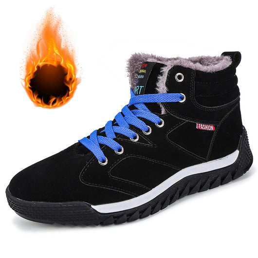 Zapatillas Altas Casuales de Algodón para Hombre Talla Grande - Cálidas y Ligeras - Image 3