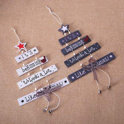 Adornos Navideños de Madera con Alfabeto de Estrellas - Image 7