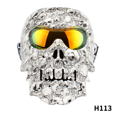 Máscara Motociclista Antiaire con Calavera y Lentes Integrados - Image 10