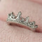 Vintage Queen Crown Birthstone Ring Plateado US 5