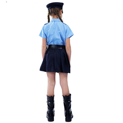 Disfraz de Policía para Niñas - Uniforme Ajustado con Mangas Largas - Image 12