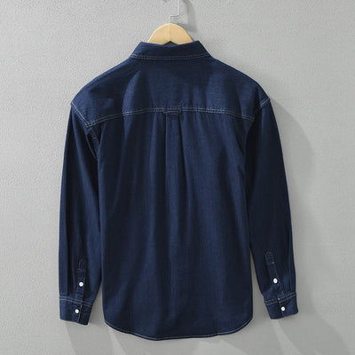 Blusa Denim Artística de Manga Larga Suelta y Casual - Image 2